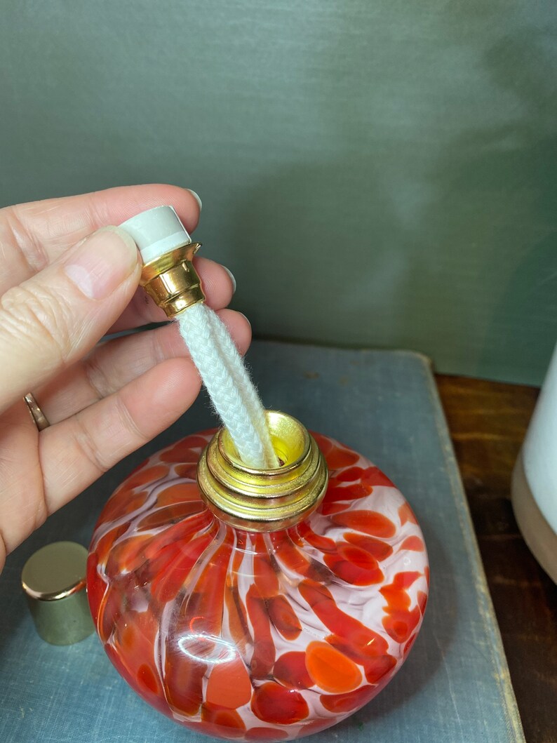 Two Hand Blown Glass Fragrance Diffusers Oil Lamps Glass Etsy