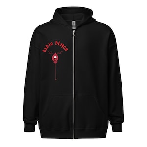 Cursed Cat Alastor Hazbin Hotel (unisex Eco Raglan Hoodie