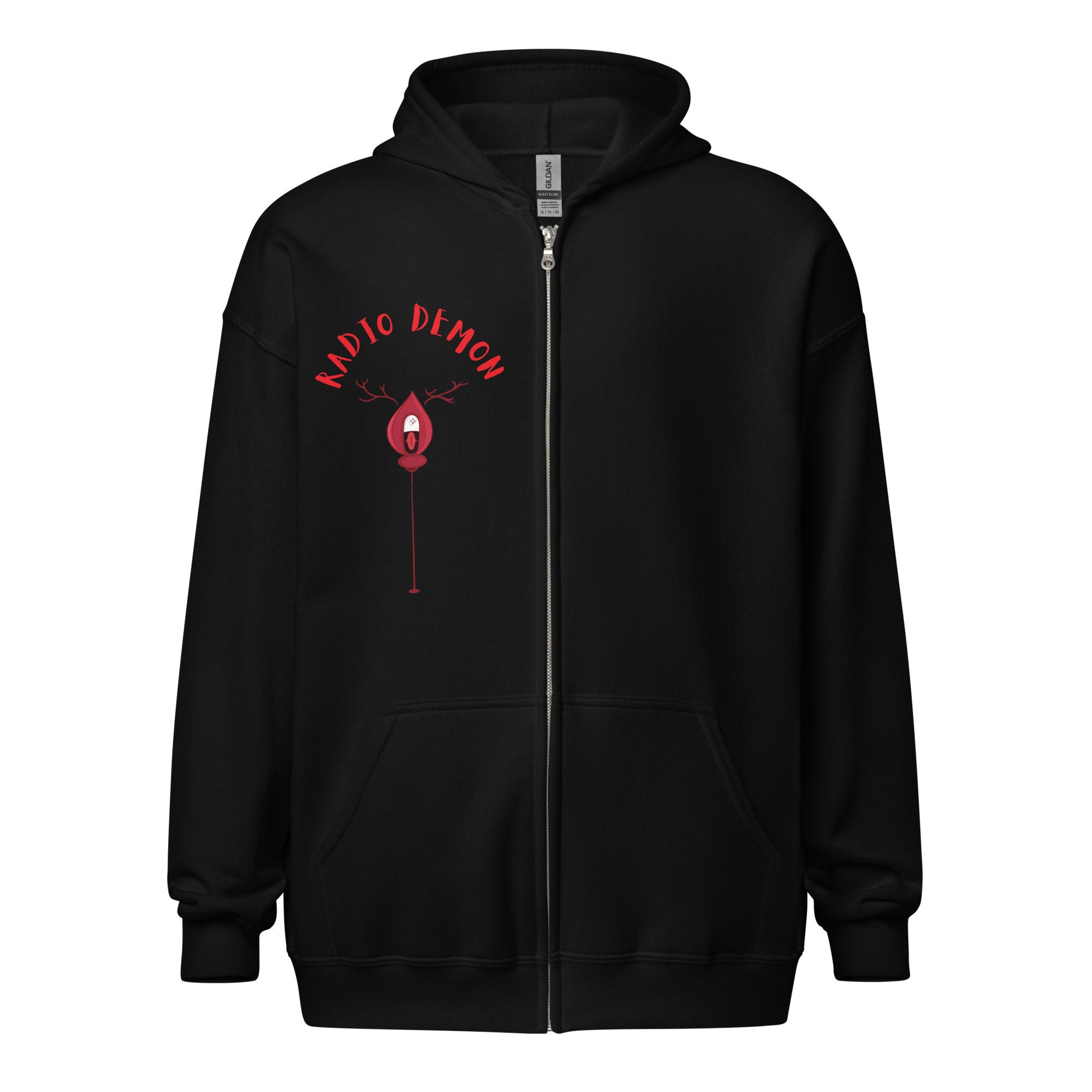 Alastor Hazbin Hotel, Radio Demon (unisex Heavy Blend Zip