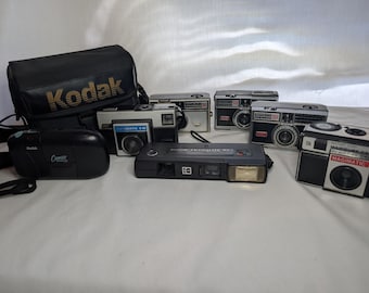Lote antiguo de cámaras Kodak Instamatic Magimatic Ektralite Cameo SIN PROBAR