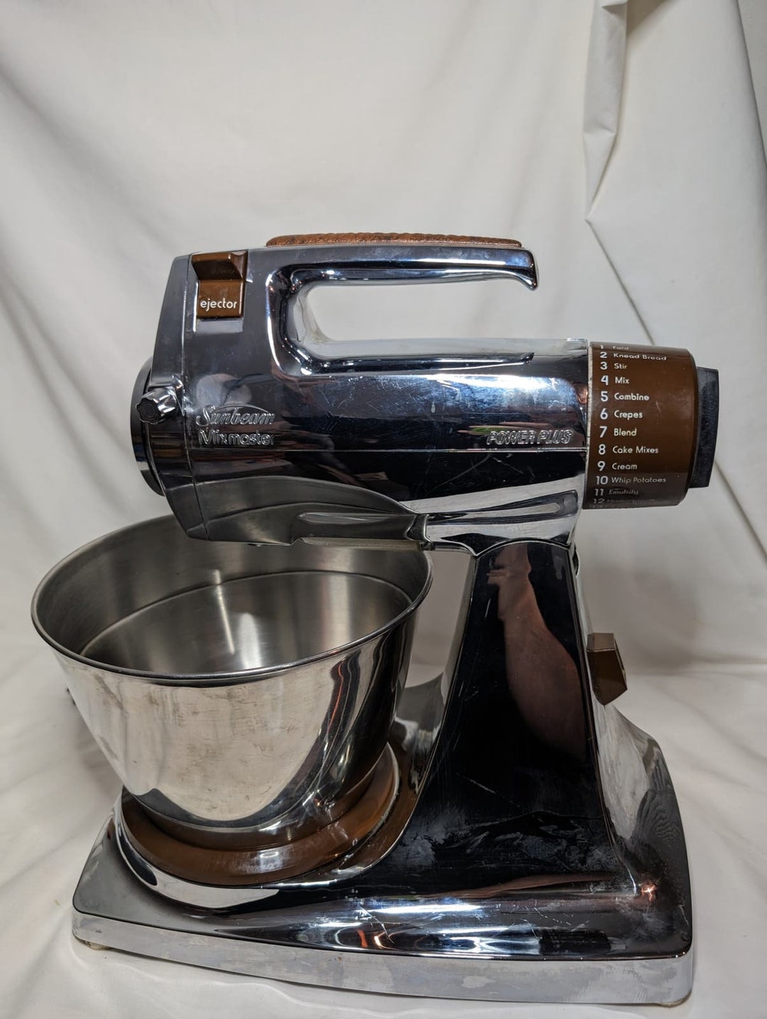 Vintage Sunbeam Mixmaster Mixer With 2 Bowls WORKS No Attachments Etsy