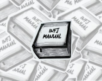 INFJ Manual Sticker, Personality Type, Water Bottle Sticker