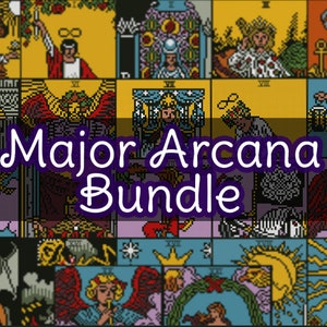 Tarot Card Cross Stitch Pattern Bundle - All 22 Major Arcanas