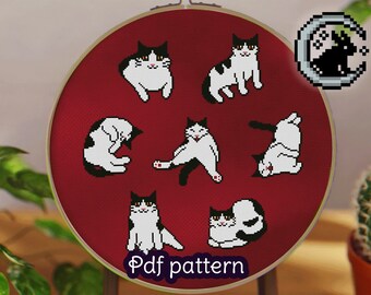 Cat Sampler - Cross Stitch Pattern - PDF Download