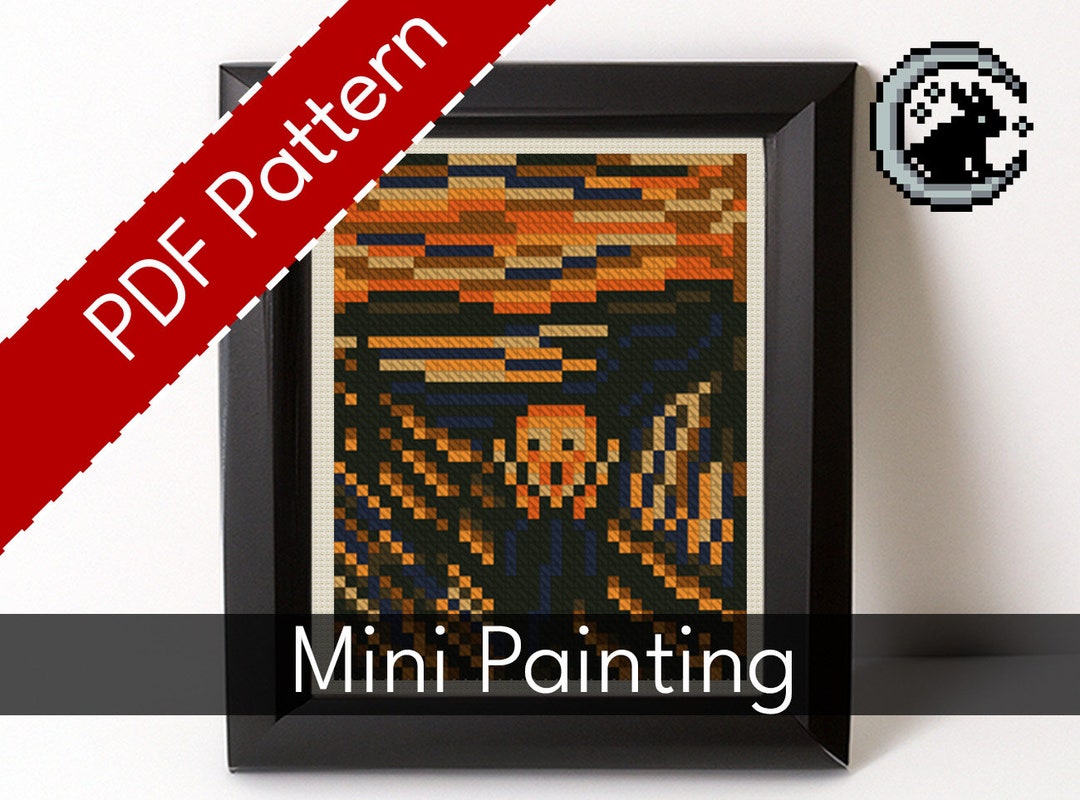 Mini the Scream - Mini Paintings Cross Stitch Pattern - Small Cross ...