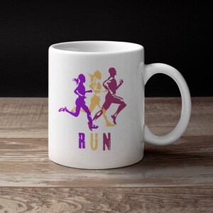 Runners coffee mug, Running motivation mug, Running enthusiast gift, gift for runners, marathon run gift, Marathoner gift