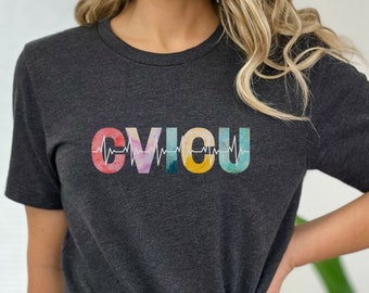 Camiseta de enfermera de la UCI cardiovascular, camiseta de la UCI cardíaca