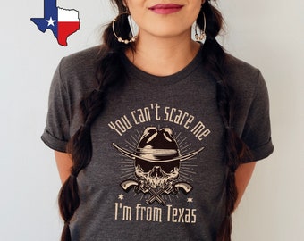 Texas shirt, Western Skull tshirt, Easy Halloween costume, Cowboy tee, Texas lover t-shirt, Wild west