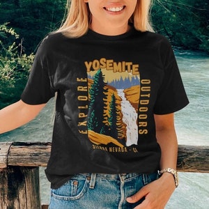 Yosemite shirts, Yosemite tshirt, Sierra Nevada California, National Parks, Camping Clothes, Hiking shirt, Outdoor clothes