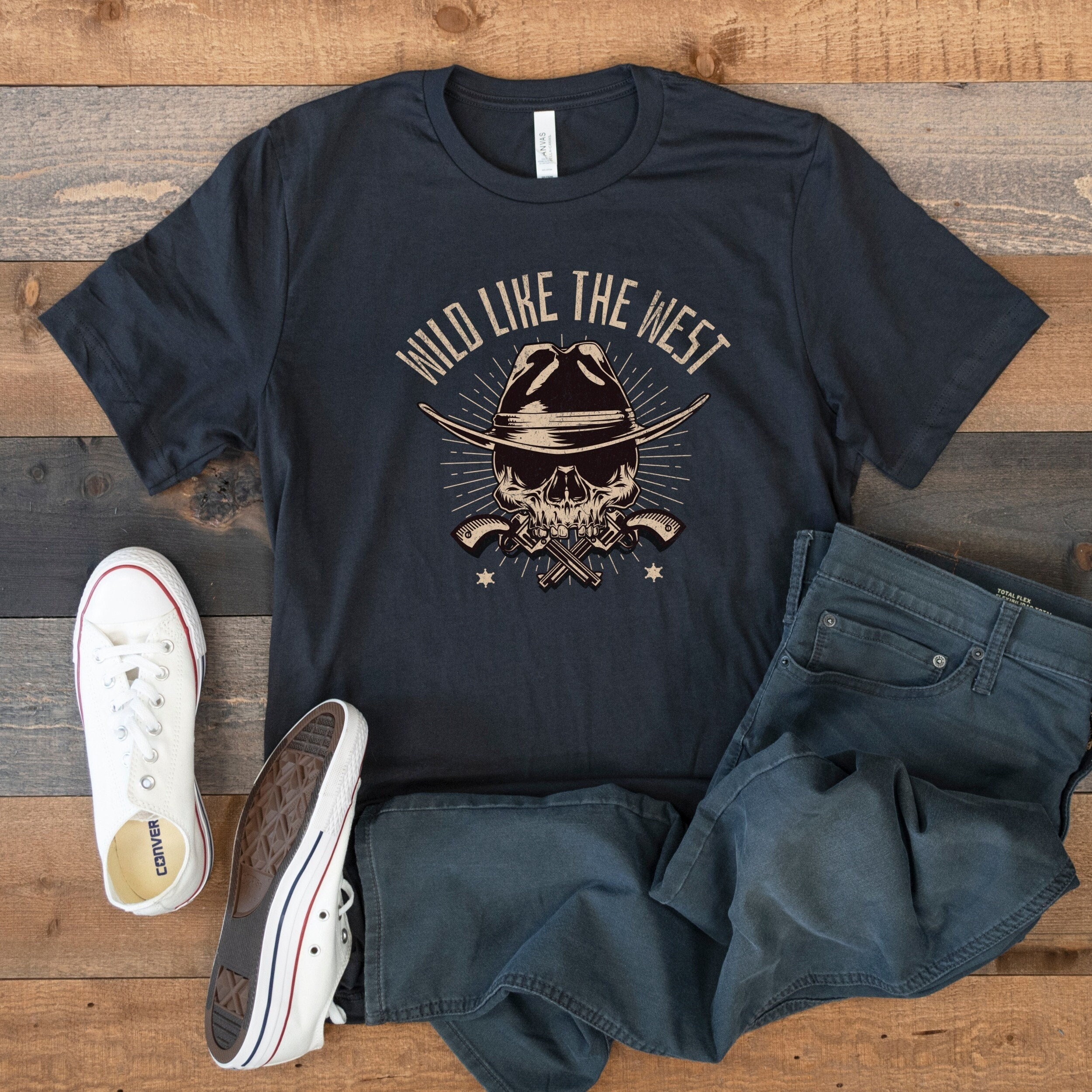 Western Cowboy Skull shirt, Easy Halloween costume,  Cowgirl t shirt, Howdy t-shirt, Wild west