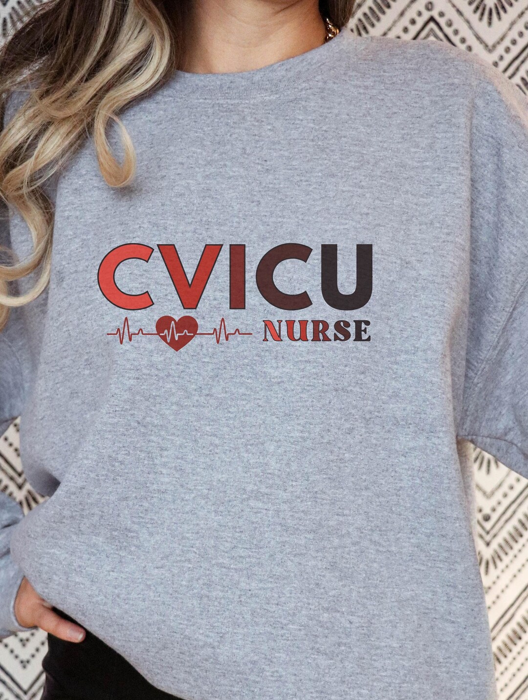 Cvicu Shirts CVICU Nurse Sweatshirt EKG Shirts - Etsy