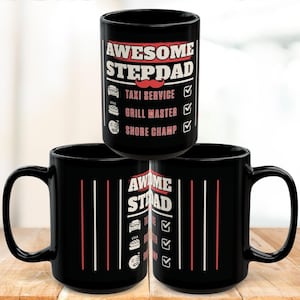 Super Stiefvater Kaffeetasse, Stiefvater Vatertagsgeschenk, Stiefvater Mugful Geschenk für Stiefvater, Bonus Papa Geschenk