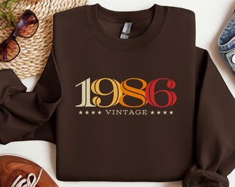 1986 sweatshirt, 40th birthday gift, Sweater for turning 40, born in 1986