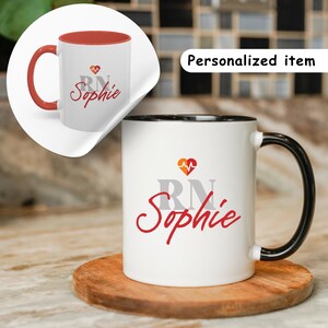 Personalized Registered Nurse coffee mug, Nurse appreciation day, RN gift idea, Nurse graduation gift, Gift for Nursing Student