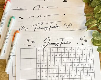 2023 | Monthly | Habit Trackers | Printables