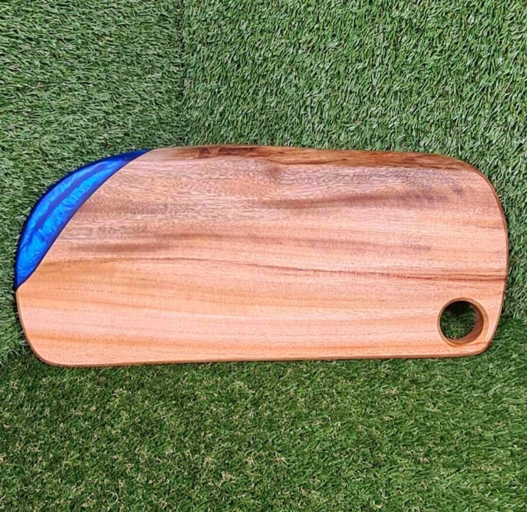 Blue Resin Cheese Board Etsy