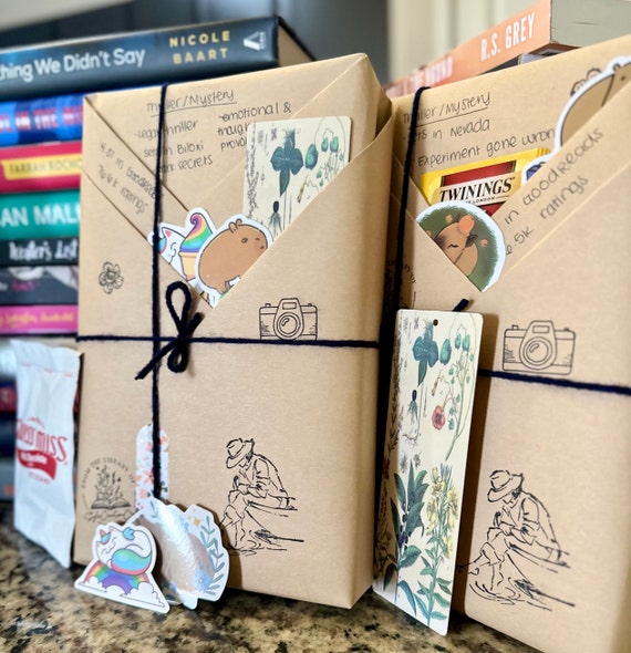 Personalized Mystery Book Box Blind Date with a Book Gift Bookish Gifts for Readers, Booktok Romance | With Bookmark Birthday Gift for Her