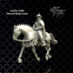 Reconquer Designs, Miniatures, Yusuf ibn Tashfin, 28mm, 20mm, 1/72 scale, 40mm, 54mm, Medieval, Dark Age, Historical, Crusades, Almoravid