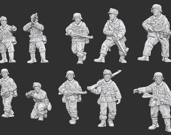 Just Some Miniatures, WW2, Finnish Infantry Rifle Squad in