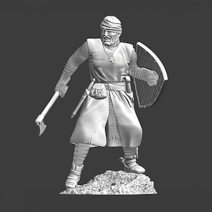 Northern Crusades Miniatures, Medieval Crusader Knight, Soldier, Infantry, RPG Miniature, 28mm, 3D Printed, Wargaming, Historical, 1/56, DnD