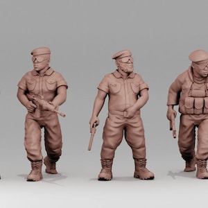 Modern African Warlords (4) Minifigures, 20mm 28mm 32mm 35mm 40mm 54mm Modern Miniatures Post Apocalyptic Zona Alfa Fallout Wasteland RPG