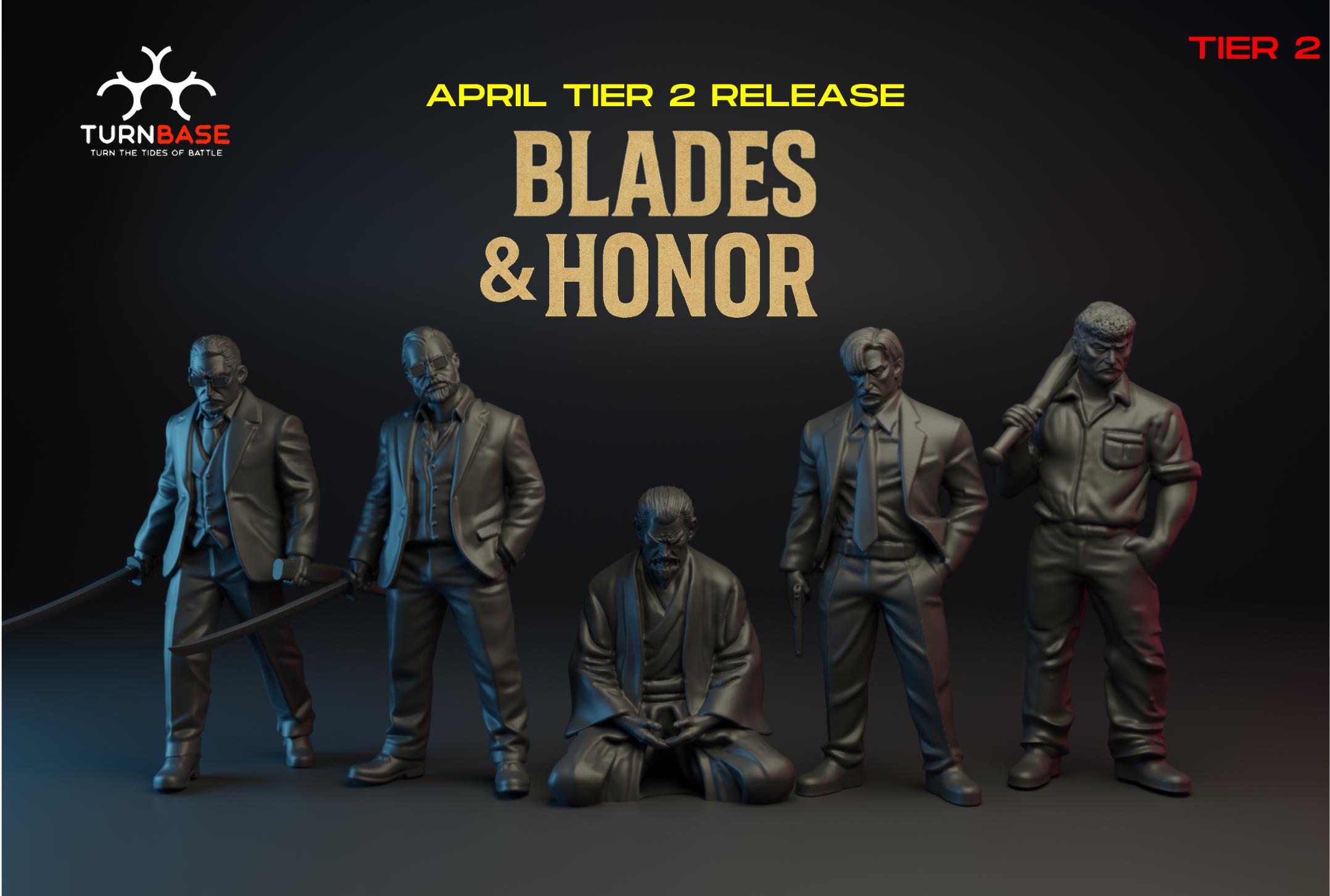 Turnbase Modern Miniatures Blades & Honor, Yakuza, Criminals, 5 Minis, 15mm 20mm 28mm 32mm 35mm 40mm 54mm Post Apocalyptic, Organized Crime