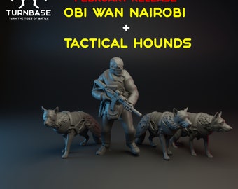 Modern Obi Wan Nairobi Operator & Tactical Hounds Dogs, 15mm 20mm 28mm 32mm 35mm 40 54mm Miniatures Post Apocalyptic Zona Alfa Wasteland RPG