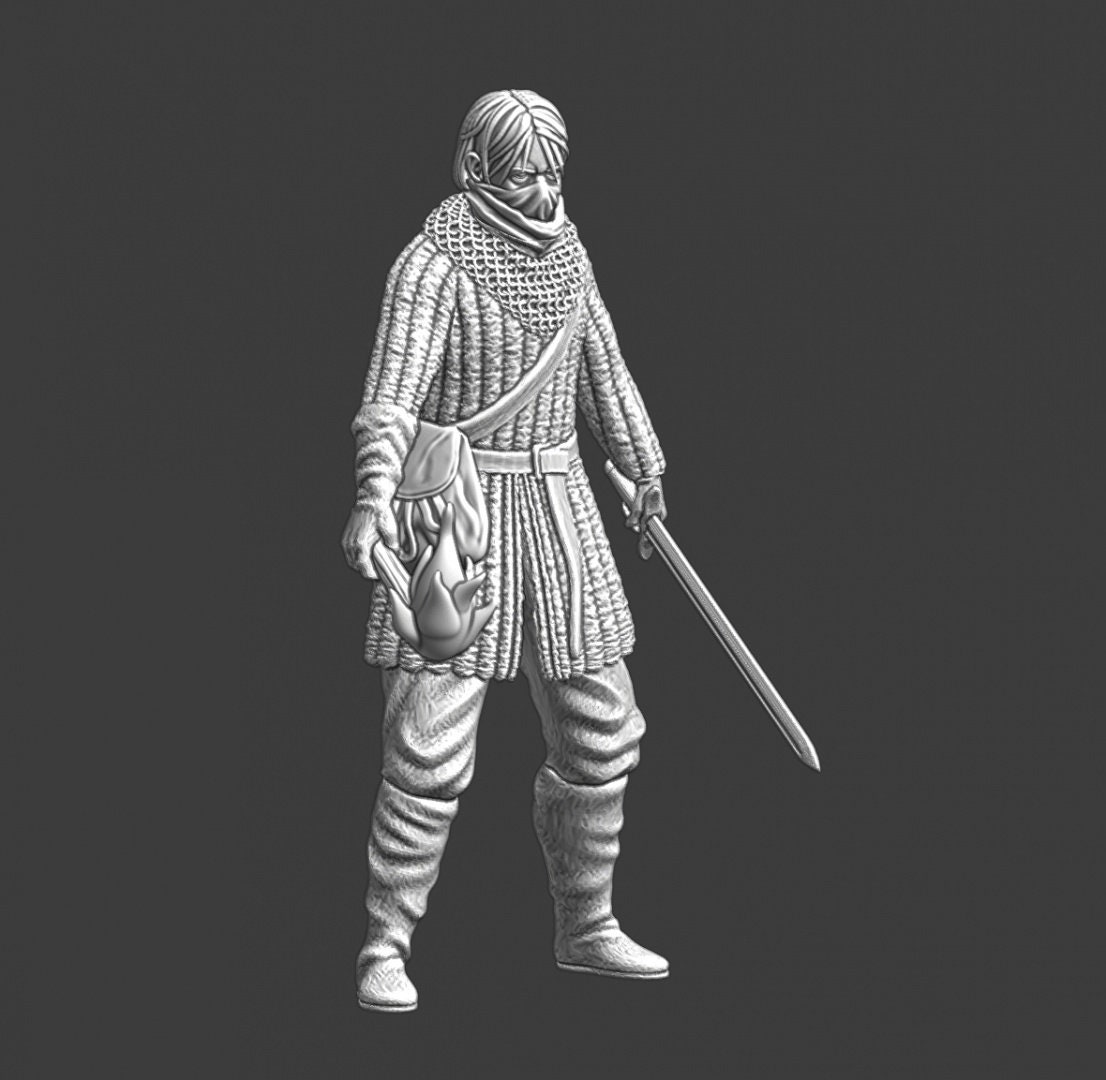 Dnd Commando Northern Crusades Miniatures, Medieval Soldier With Torch, Commando ...