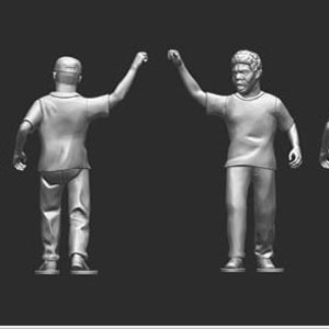 Modern African Cheering Protesting Civilians Minifigures 15mm 20mm 28mm 32mm 35mm 40mm 54mm Miniatures Post Apocalyptic Zona Alfa Spectre