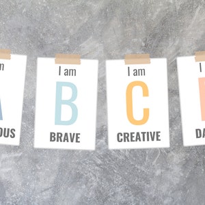 Affirmation Alphabet Flashcards