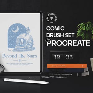 Comic-Style Procreate Brush Set – 50+ Halftone & Inking Brushes for Bold Illustrations