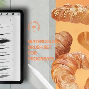 Procreate でリアルなデジタル ペインティングを実現する水彩ブラシ セット