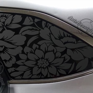 Fits 2015-2019 Subaru Outback Rear Side Window Floral Flowers Pattern Decal Sticker