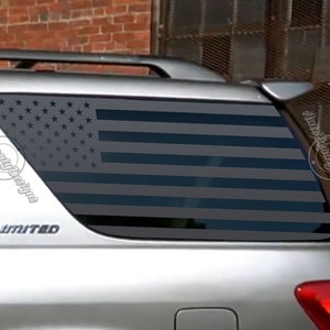 Fits 2001-2007 Toyota Sequoia Rear Side Window American Flag Decal Sticker