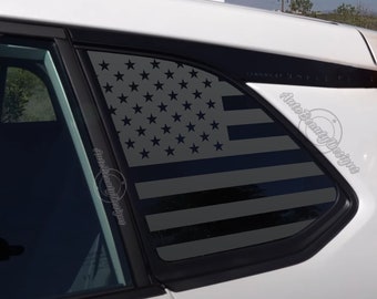 Fits 2020-2026 Toyota Corolla Cross Rear Side Window American Flag Decal Sticker