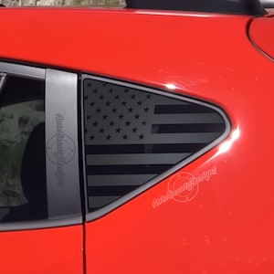 Fits 2024-2025 Subaru CrossTrek  Rear Side Window American Flag Decal Sticker