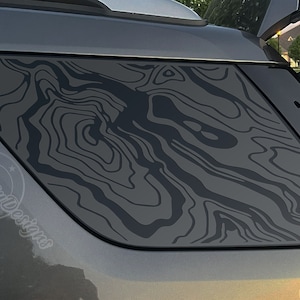 Fits 2011-2019 Ford Explorer Rear Side Window Topographic Map Decal Sticker