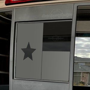 Fits 2013-2025 Nissan Frontier Rear Middle Sliding Window Texas Flag Decal Sticker