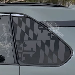 Fits 2019-2025 Toyota RAV4 Rear Side Window Maryland Flag Decal Sticker