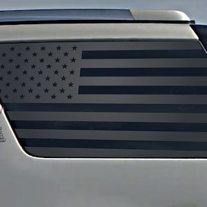 Fits 2007-2014 Chevy Tahoe Rear Side Window American Flag Decal Sticker