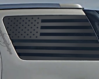 Fits 2007-2014 Chevy Tahoe Rear Side Window American Flag Decal Sticker