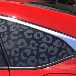 Fits 2018-2022 Honda Accord Rear Side Window Leopard Cheetah Print Decal Sticker