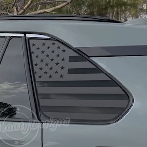 Fits 2019-2025 Toyota RAV4 Rear Side Window American Flag Decal Sticker