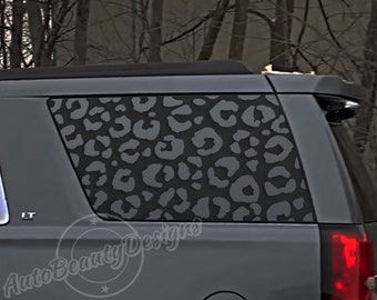 Fits 2015-2020 Chevy Tahoe Rear Side Window Leopard Cheetah Print Decal Sticker