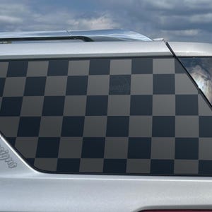 Fits 2018-2023 Chevrolet Traverse Rear Side Window Checkered Flag Decal Sticker