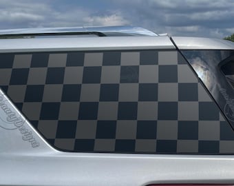 Fits 2018-2023 Chevrolet Traverse Rear Side Window Checkered Flag Decal Sticker