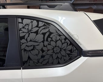 Fits 2025-2026 Subaru Forester Rear Side Window Floral Flowers Decal Sticker