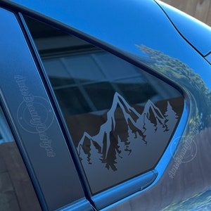 Fits 2018-2023 Subaru CrossTrek  Rear Side Window Mountain Tree Outdoor Decal Sticker