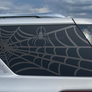 Fits 2018-2023 Chevrolet Traverse Rear Side Window Spider Web Decal Sticker