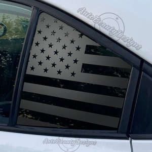 Fits 2020-2024 Toyota Corolla Rear Side Quarter Window American Flag Decal Sticker